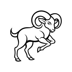 illustration of a sheep colouring book white background -Vector illustration