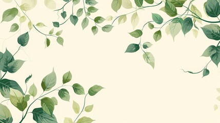 Simple Borders: A vector graphic of a border with a leafy vine pattern