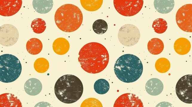 Vintage Patterns: A vector illustration of a retro polka dot pattern