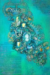 blue and white background