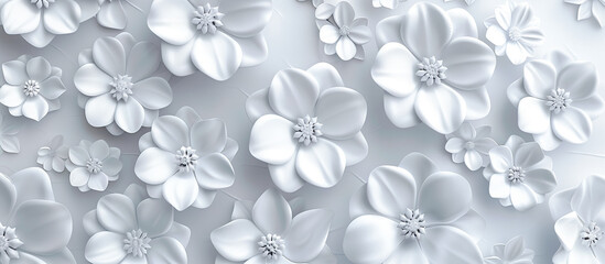 abstract white flower pattern tile wall texture background