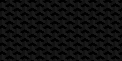 Vector minimal Black cube geometric seamless background. Seamless blockchain technology pattern. Vector illustration pattern with blocks. Abstract geometric design print of cubes pattern.