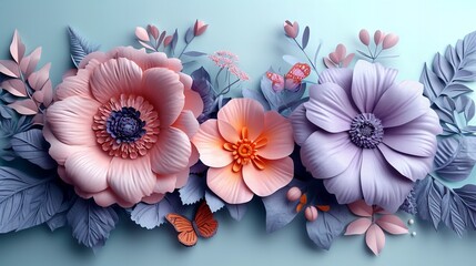 Synthetic Floral Whirl, Multicolored 3D Flowers Sublimation for Versatile Creations, flowers on a wooden background, bouquet of colorful roses, Created using generative AI