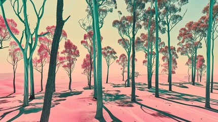 A close-up reveals scorched earth where lush forests once stood the ground cracked and dry