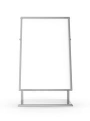 Free Standing Poster Display Holder Metal Stand 3d  Illustration.