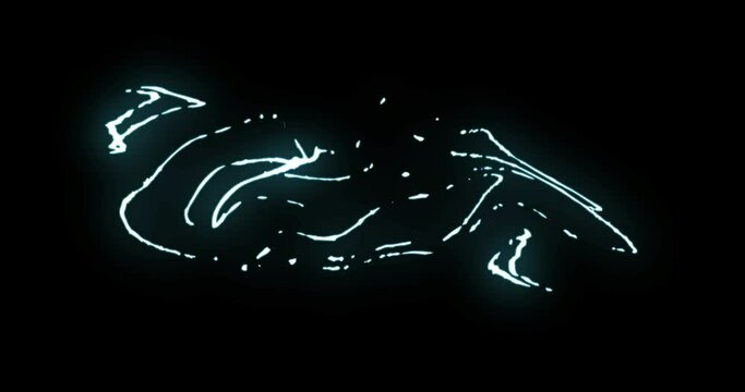 Line elements with glow effect. To customize colors use all non-linear editing tools.