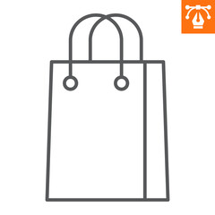 Shopping bag line icon