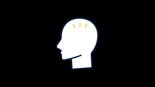 Head idea bulb Animation Transparent background 