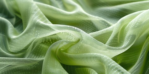 Craft and Apparel Green Mesh Fabric Texture, Elegant Light Green Mesh Material for Fashion and Design
