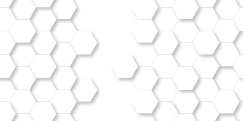 Fototapeta premium White Hexagonal Background. Luxury White Pattern. Vector Illustration. 3D Futuristic abstract honeycomb mosaic white background. geometric mesh cell texture. modern futuristic wallpaper.