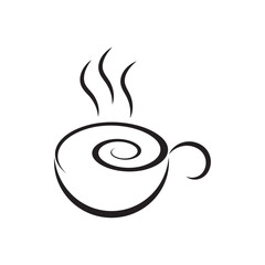 Coffee logo design template, Vector coffee logo for coffee shop, and any business related to coffee