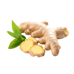Fototapeta premium ginger root isolated on transparent background Remove png, Clipping Path, pen tool