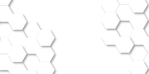 White Hexagonal Background. Luxury White Pattern. Vector Illustration. 3D Futuristic abstract honeycomb mosaic white background. geometric mesh cell texture. modern futuristic wallpaper.