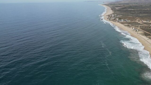 Baja California sur Pacific ocean coast aerial view