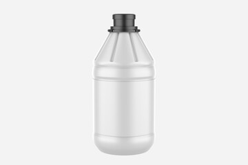 Matte Oil Bottle Mockup Isolated On White Background. 3d illustration