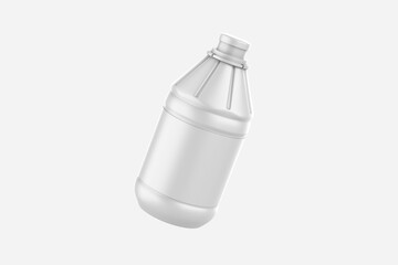 Matte Oil Bottle Mockup Isolated On White Background. 3d illustration