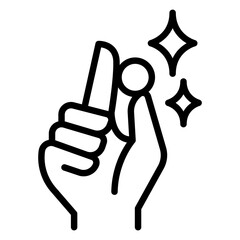 Ring in the hand icon