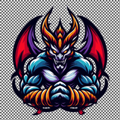 illustration of menacing evil creature suitable for T Shirt Design editable design available in PNG