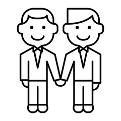 Fototapeta premium Gay wedding icon