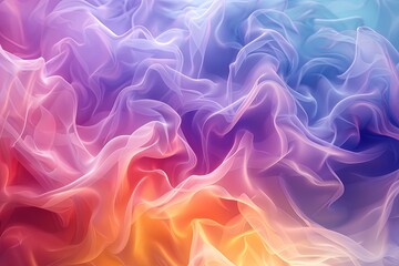 Obraz premium Abstract 3D rendering with foggy wind, showcasing a minimalist background and a 100-color blend. AI Image