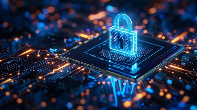 electronic lock on microchips