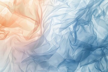 Fototapeta premium A minimalist abstract background with a triple-color blend, enveloped in foggy wind, rendered in 3D. AI Image