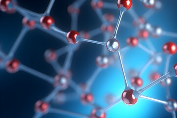 Futuristic Molecular Structure in Vibrant Medical Background with 3D of Innovative Science and Technology