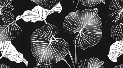 black and white background pattern ai generative 