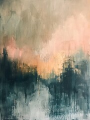 Abstract art meets natural beauty with this muted-toned Savannah field background.