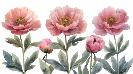 pink peonies flower