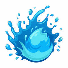 water splash isolated on white