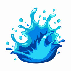 water splash isolated on white