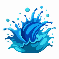 water splash isolated on white