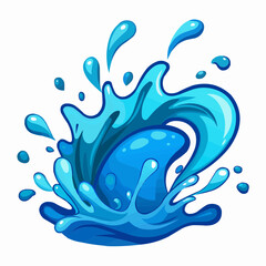 water splash isolated on white