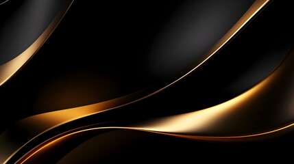 Luxurious Futuristic Gradient Abstract with Golden Accents
