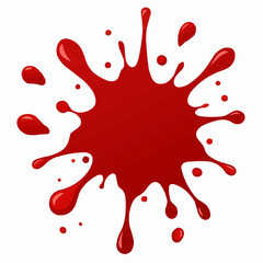 blood splash isolated on white