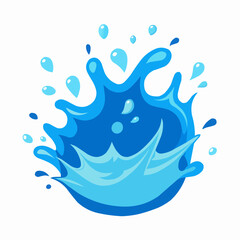 water splash isolated on white