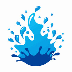 water splash isolated on white