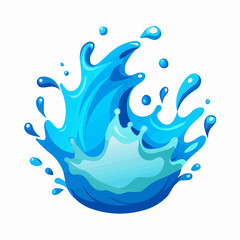 water splash isolated on white