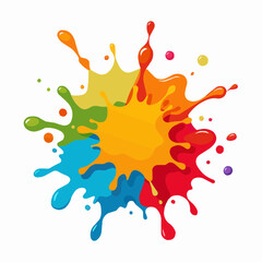 Fototapeta na wymiar colorful splashes illustration