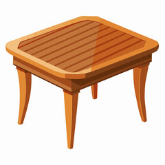 wooden table isolated on white