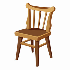 wooden chair isolated on white