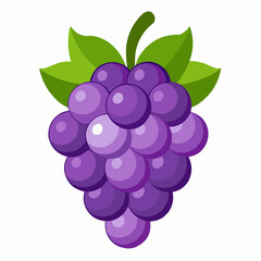 grapes isolated on white