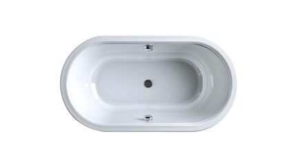 Transparent picture of bathtub, top view