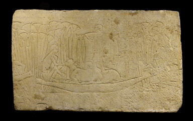 Relief with nilotic scene.