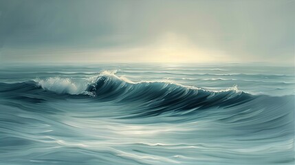 Elegant portrayal of ocean waves in muted hues, ideal for creating a serene visual experience.