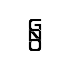 gno initial letter monogram logo design