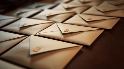 Stack of pristine envelopes - Powered by Adobe