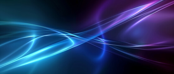 Vivid Blue and Purple Abstract Light Streaks Background with a Dynamic and Modern Feel
