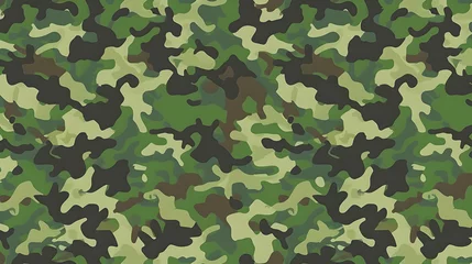 Fotobehang texture military camouflage repeats seamless army green hunting © 성환 이